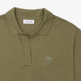 Polo de piqué de corte holgado para mujer