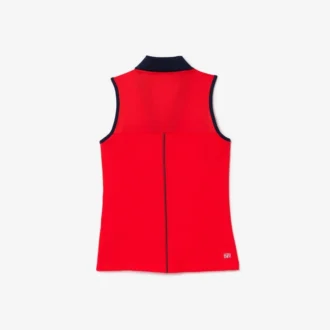 Polo de tenis sin mangas Ultra Dry de corte ajustado para mujer