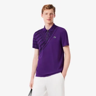 Polo de tenis Ultra Dry estampado de corte ajustado para hombre