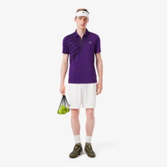 Polo de tenis Ultra Dry estampado de corte ajustado para hombre