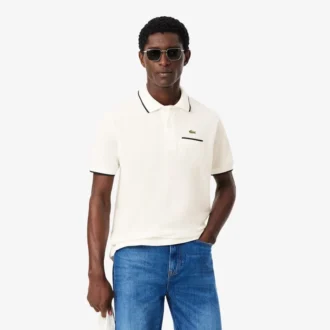 Polo L.12.12 de corte clásico con bolsillo para hombre