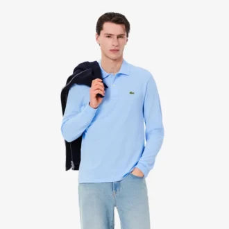 Polo L.12.12 de manga larga y corte clásico para hombre