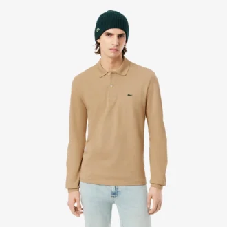 Polo L.12.12 de manga larga y corte clásico para hombre
