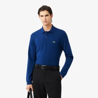 Polo L.12.12 de manga larga y corte clásico para hombre