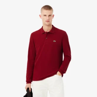Polo L.12.12 de manga larga y corte clásico para hombre