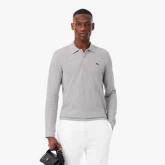 Polo L.12.12 de manga larga y corte clásico para hombre