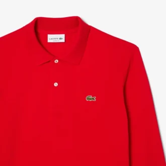 Polo L.12.12 de manga larga y corte clásico para hombre