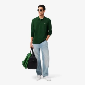 Polo L.12.12 de manga larga y corte clásico para hombre