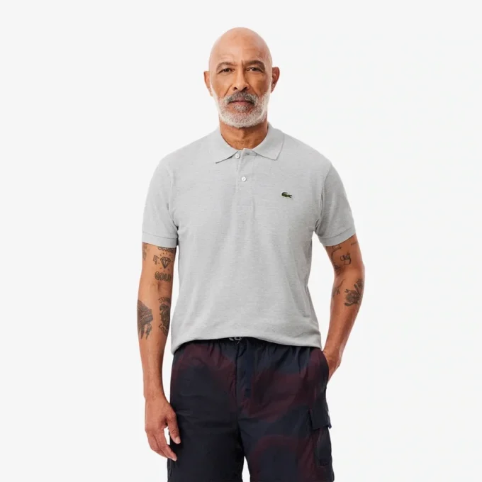 Polo L.12.12 jaspeado de corte clásico para hombre