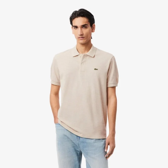 Polo L.12.12 jaspeado de corte clásico para hombre
