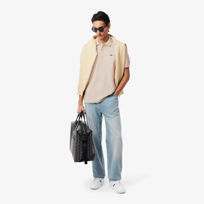 Polo L.12.12 jaspeado de corte clásico para hombre
