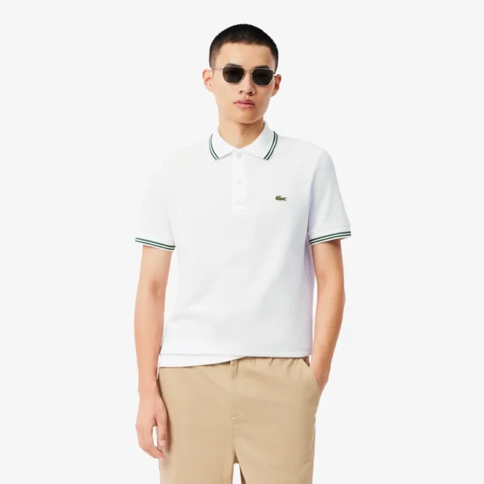 Polo L.12.12 para hombre de corte regular con detalles decorativos