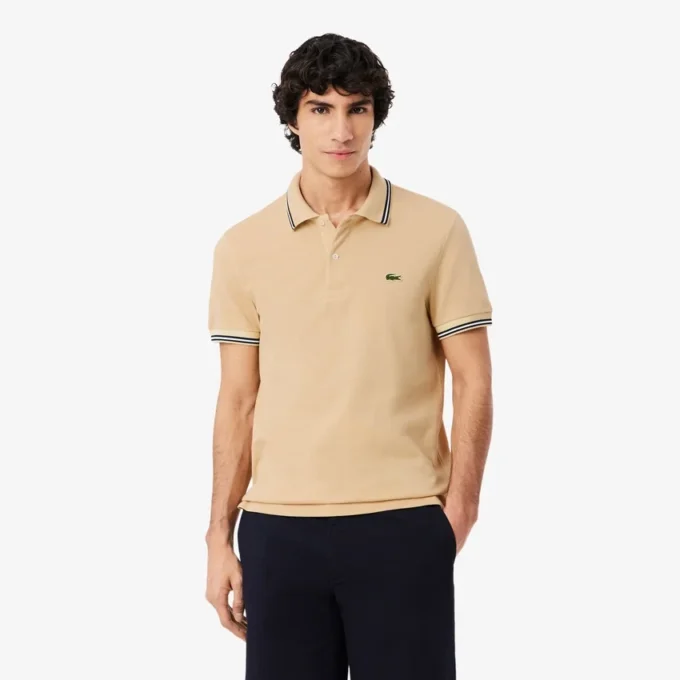 Polo L.12.12 para hombre de corte regular con detalles decorativos