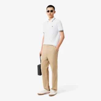 Polo L.12.12 para hombre de corte regular con detalles decorativos