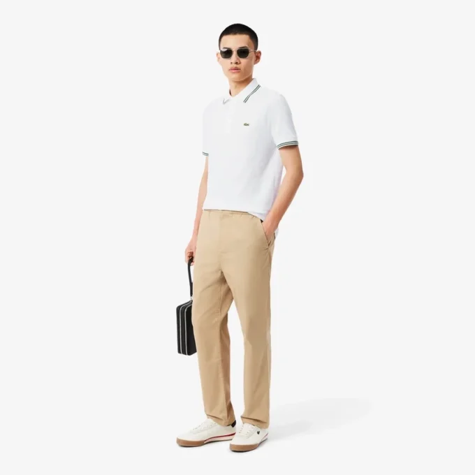 Polo L.12.12 para hombre de corte regular con detalles decorativos
