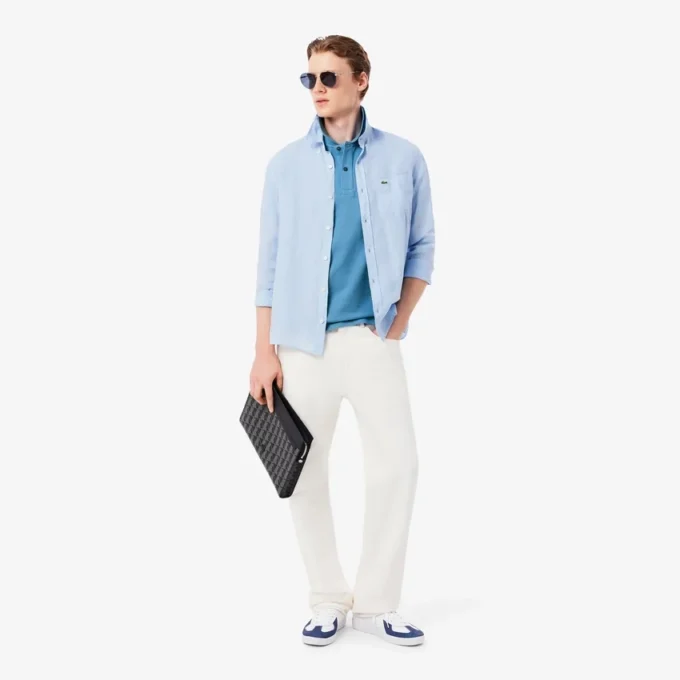 Polo L.12.12 Piqua de corte ajustado para hombre
