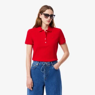 Polo L.12.12 Slim Fit Stretch Mini Piqua para mujer
