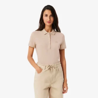 Polo L.12.12 Slim Fit Stretch Mini Piqua para mujer