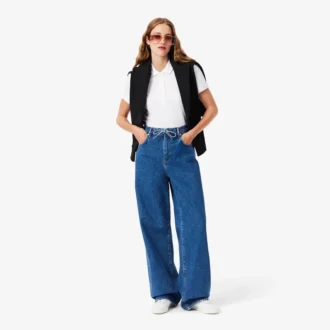 Polo L.12.12 Slim Fit Stretch Mini Piqua para mujer