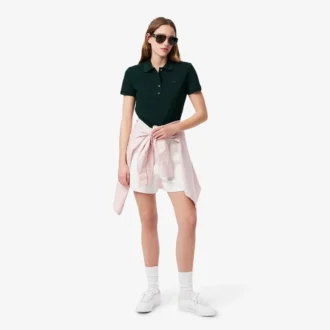 Polo L.12.12 Slim Fit Stretch Mini Piqua para mujer