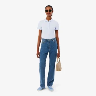 Polo L.12.12 Slim Fit Stretch Mini Piqua para mujer