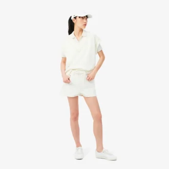 Polo L.12.D de mujer con corte ajustado y detalle Pointelle
