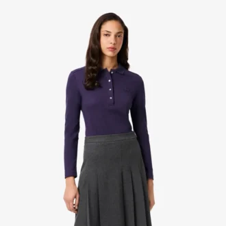 Polo L.12.D Stretch Mini Piqua de corte ajustado para mujer
