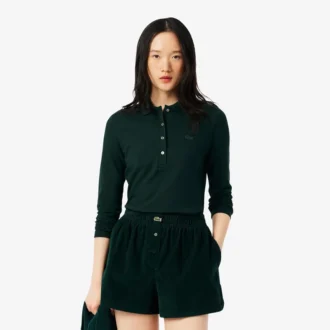 Polo L.12.D Stretch Mini Piqua de corte ajustado para mujer