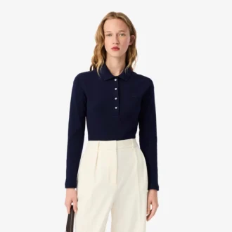 Polo L.12.D Stretch Mini Piqua de corte ajustado para mujer