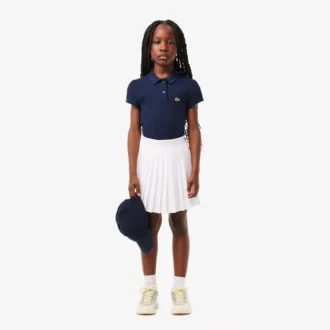 Polo Mini Piqua con cuello festoneado para niños