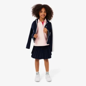 Polo oversize de piqué para niña