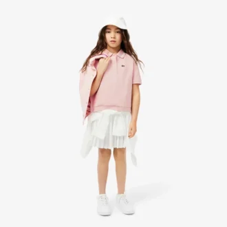 Polo Petit Piqué con pliegues en la espalda para niños