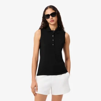 Polo sin mangas elástico L.12.12 de corte ajustado para mujer
