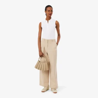 Polo sin mangas elástico L.12.12 de corte ajustado para mujer