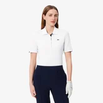Polos de golf elásticos con protección UV y corte ajustado para mujer
