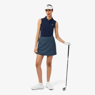 Polos de golf elásticos con protección UV y corte ajustado para mujer