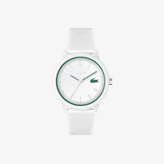 Reloj Lacoste.12.12 con correa de silicona blanca