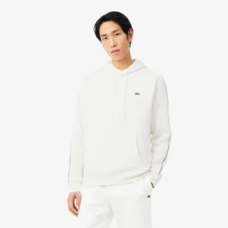 Sudadera con capucha, cremallera y franja con el logotipo