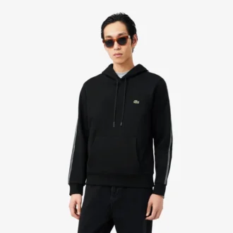 Sudadera con capucha, cremallera y franja con el logotipo