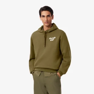 Sudadera con capucha de golf de felpa estampada para hombre