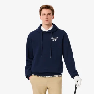 Sudadera con capucha de golf de felpa estampada para hombre