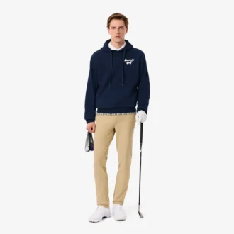 Sudadera con capucha de golf de felpa estampada para hombre