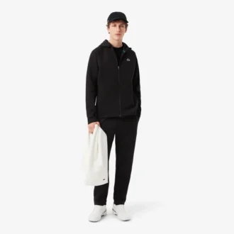 Sudadera con capucha y cremallera de deporte elástica