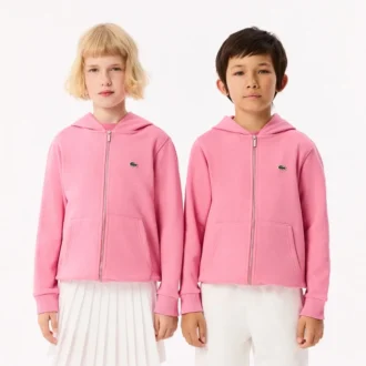 Sudadera con capucha y cremallera de forro polar para niños