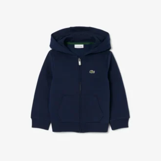 Sudadera con capucha y cremallera de forro polar para niños