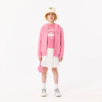 Sudadera con capucha y cremallera de forro polar para niños