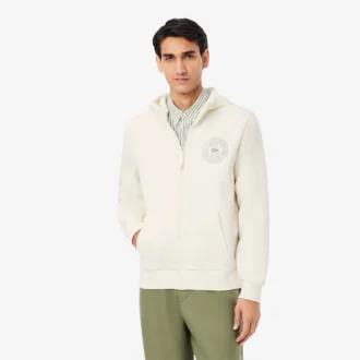 Sudadera con cremallera de piqué de corte clásico para hombre