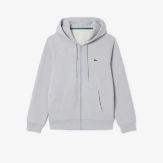 Sudadera de felpa con cremallera y corte clásico para hombre