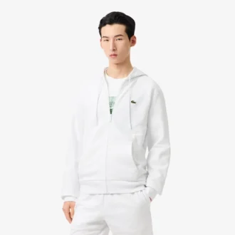 Sudadera de felpa con cremallera y corte clásico para hombre