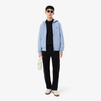 Sudadera de felpa con cremallera y corte clásico para hombre